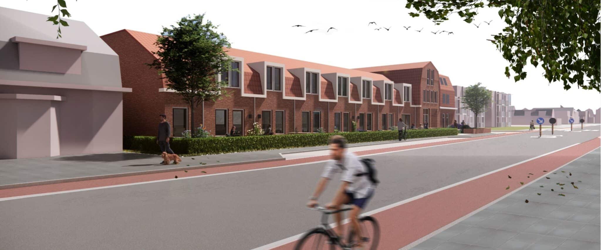Herbestemde locatie in Sneek met nieuwe woningen en zorgvoorzieningen in de buurt